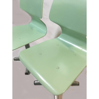 Vintage Galvanitas schoolstoeltje zachtgroen nr 9